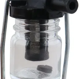 EXGBPF1 Magnetic Glass Bowl Inline Petrol Fuel Filter Compatible with Royal Enfield Bullet BS3 & BS4 Classic, Electra & Standard Motorcycle Carbureted Models Inline Fuel Filter-16