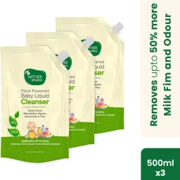 Natural Baby Liquid Cleanser for Baby Bottles & Nipples Refill Pack (500mlX3) Multi-Fragrance Liquid Detergent-15