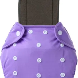 Cloth Washable Adjustable Diaper (1 Diaper with 1 Inserts Pad)-(Purple-27