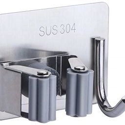 Silver Stainless Steel Broom Holder-picture-21