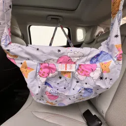 aamivi HDPE - High Density Poly Ethylene Infants Washable Car Nap comfortable Car Cradle for Traveling Hammock for 0 to 3 years Bassinet Mosquito Net image 3