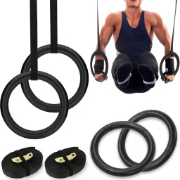 Gymnastics with Adjustable Straps for Crossfit & Strength Training Pilates Ring-image-118