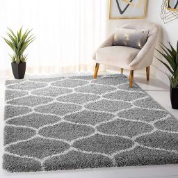 Silver Polyester, Wool Carpet-image-11