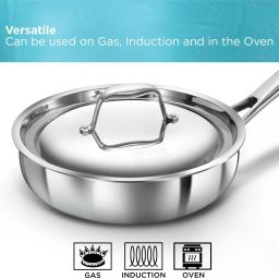 hawkins Pro Frying Pan (PSF18S) Fry Pan 18 cm diameter with Lid 0.6 L capacity image 5