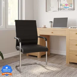 Comfortable Chrome Steel with Cushion seat Back & Heavy Frame Leatherette Office Visitor Chair-23