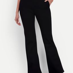 broadstar Women Flared Black Lycra Blend Trousers-picture-27