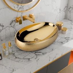 Vessel Sink Basin for Bathroom - 60x40X15 Cm Ceramic Table Top Wash Basin - A500 Table Top Basin-image-118