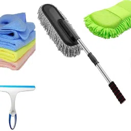 Car Cleaning Kit Full Interior and Exterior Cleaning Kit accessories (Pack of 8) Combo-4