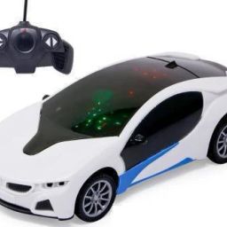 Chargeable Famous 3D Remote Control Racing Car For Kids Design Car for 3+ Years Kids (White)-image-13