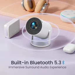 Hespa Full HD 4K Mini Projector | WiFi 5G | BT 5.0 | Android 11 | Portable (2000 lm / 1 Speaker / Wireless / Remote Controller) Portable Projector image 4