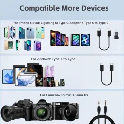 foxne point K205 Dual mini wireless microphone 2 Microphone TX & 1 Receiver RX Microphone image 5