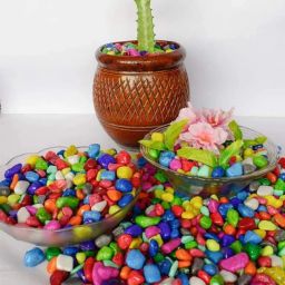 COLORFUL1KG Polished Round Rock Pebbles-image-59