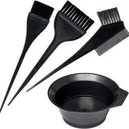 Hair Coloring Dye Kit Brushes with Mixing Bowl Black Hairdye Mixing Bowl-image-57