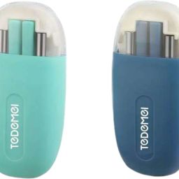 STAINLESS STEEL Spoon Fork & CHOPSTICKS Set with Storage Box for Kids Disposable Stainless Steel, Plastic Cutlery Set-image-99