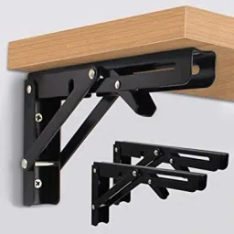Folding Shelf Brackets - Heavy Duty Metal Collapsible Shelf Bracket 20cm Shelf Bracket-8