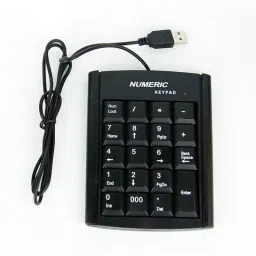 spincart USB Numeric Keypad, Portable Slim Mini Number Pad for Laptop Desktop Computer PC, Full Size 19 Key Black Wired Number Pad-0
