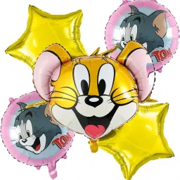 Tom and Jerry Foil Balloons Birthday theme Decoration, Set of 5pcs-image-18