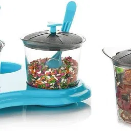 aranka Multipurpose Dining Set with 3 Pcs Container Pickle, Dryfruit Storage Jar Container, Spoon Serving Set image 4