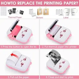 Wifton iOS, Android Inkless Bluetooth Mini Printer Thermal Printer image 4
