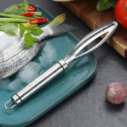 Fish Scale Scraper for Kitchen, SUS 304 Steel - Premium Fish Scaler-image-70