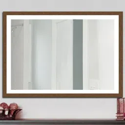 Glass Rectangle Wall Mirror in Brown colour by Elegant Arts And Frames-picture-49