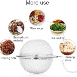 dhrusimi Strainer Filter Tea Interval Diffuser for Loose Natural Leaf Tea & Herbal Spices Collapsible Strainer image 5
