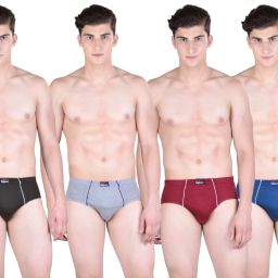 Pack of 4 Anti-Microbial Super Combed Cotton Solid Men Brief-image-87