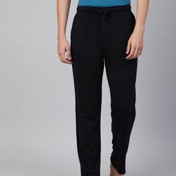 Marks & Spencer Men Black Solid Pure Cotton Lounge Pants-image-39