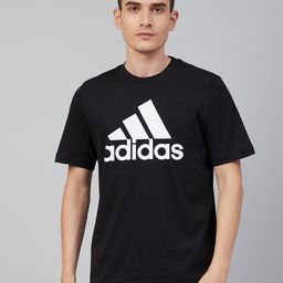 ADIDAS Men Black Printed BL SJ T Pure Cotton T-shirt-image-82