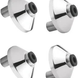 4Pcs Wall Mixer Legs with Flange Set with Chrome Finish Faucet Mount-image-60