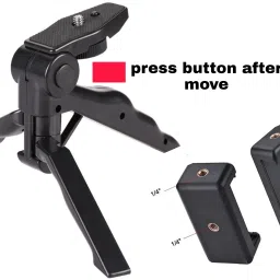 imad Mini Tripod with 1/4 Universal Mini Tripod Holder for MOBILE Tripod image 2