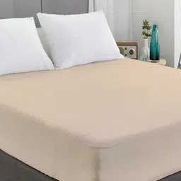 tundwal's Beige Terry Breathable Mattress Protector-image-90