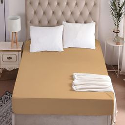 tundwal's Beige Breathable Fitted Mattress Protector-image-53