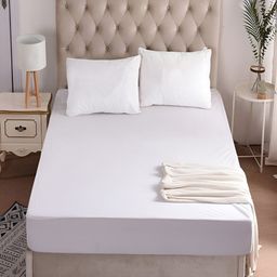 tundwal's White Breathable Fitted Mattress Protector-image-50