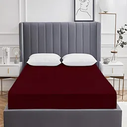 tundwal's Maroon Terry Breathable Mattress Protector-image-92