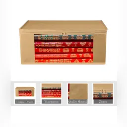 Kuber Industries Brown 12 Pieces Saree Cover Organisers-56