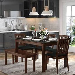 urban ladder Diner Solid Wood Dining Bench in Dark Walnut Finish-picture-24