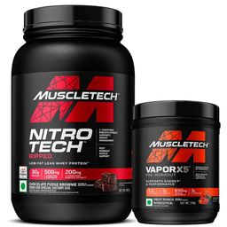 MuscleTech Performance Series NitroTech Ripped 2 lb Chocolate Fudge Brownie (India) & Vapor X5 Combo, 0.59 lb Fruit Punch-16
