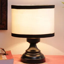 Devansh White Iron Traditional Cylindrical Shaped Table Lamp-image-97