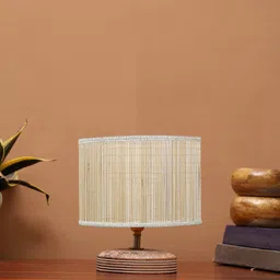 Devansh Beige Wooden Table Lamps-32