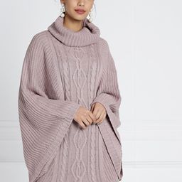 all about you Women Lavender Cable Knit Poncho-image-62