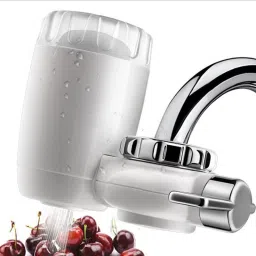 Water Purifier, Tap Water Filter for Sink Reduces Lead (White) Tap Mount Water Filter-image-56