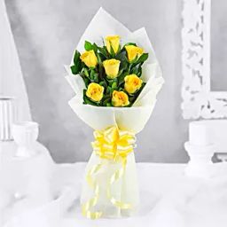 Serene 6 Yellow Roses Bunch-image-98