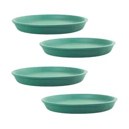 LASAKI Green 4 Pieces Round Ceramic Pot Holders-31