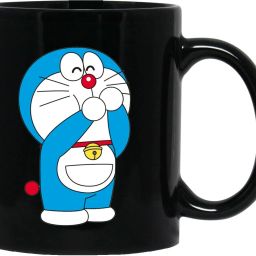 Doraemon Premium Glossy Cute Picture Printed Black Ceramic Coffee Mug-image-40