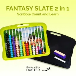 pezyox Fantasy Slate 2-in-1 Scribble & Count Educational Activity Set for Kids 2+ Years image 2