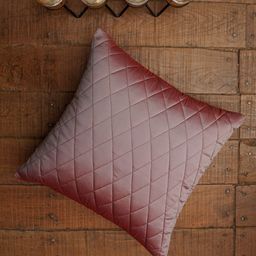 ZEBA Grey & Maroon Embroidered Square Cushion Cover-32