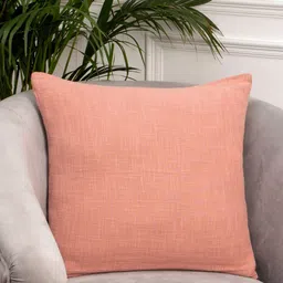 Aditi Wasan Peach-Coloured Square Cotton Cushion Cover-image-90