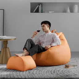 4XL Bean Bag with Footrest Ready to Use with Beans Bean Bag FootstoolWith Bean Filling-18