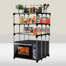 Microwave Stand Carbon Steel Kitchen Trolley-image-41